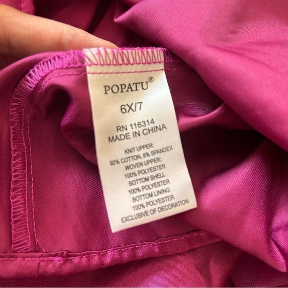 Popatu | Adorable Burgundy Dress with Rosette Bodice and Tutu Skirt - Picture 7 of 7